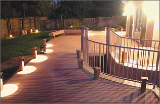 timbertech deck lighted